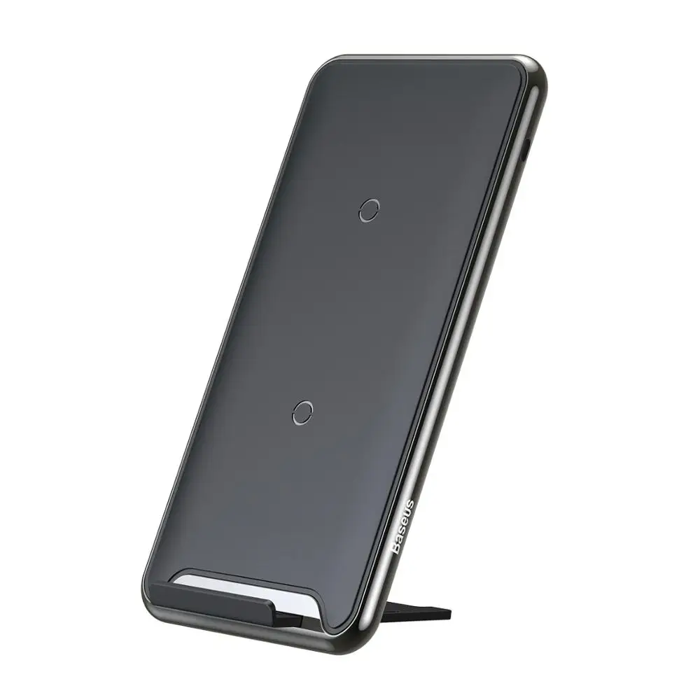Baseus 10 Вт 3 катушки Беспроводное зарядное устройство для iPhone X/XS/XR Max 8 8 Plus 11 Pro для samsung Note 9 Qi беспроводной зарядный коврик - Тип штекера: BLACK