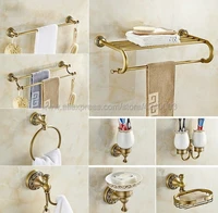 antique brass bathroom hardware towel shelf towel bar paper holder cloth hook bathroom accessory wall mounted kxz011