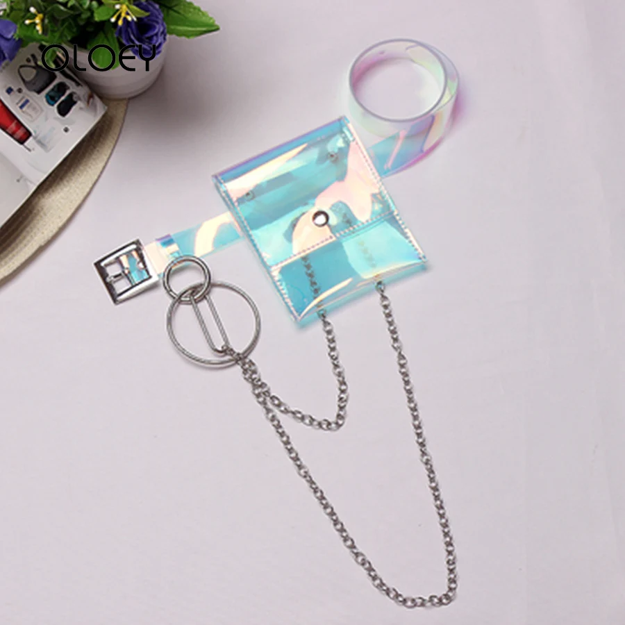 Прозрачная Водонепроницаемая поясная сумка из ПВХ Женская модная прозрачная 2019