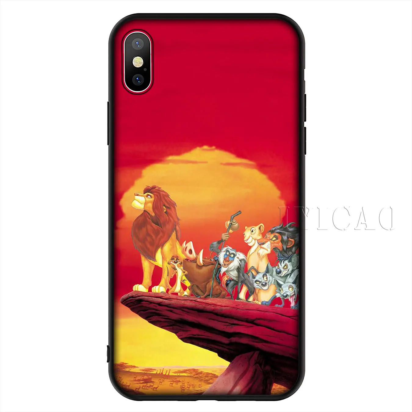 1 YIMAOC мультфильм Король Лев Мягкий силиконовый чехол для телефона для iPhone XR X XS Max X 6 6S 7 8 Plus 5 5S SE черный ТПУ чехол - Цвет: 1