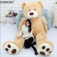 100cm 260cm america giant bear skin unfilled teddy bear plush toy high quality girls kids toy birthday valentines gift