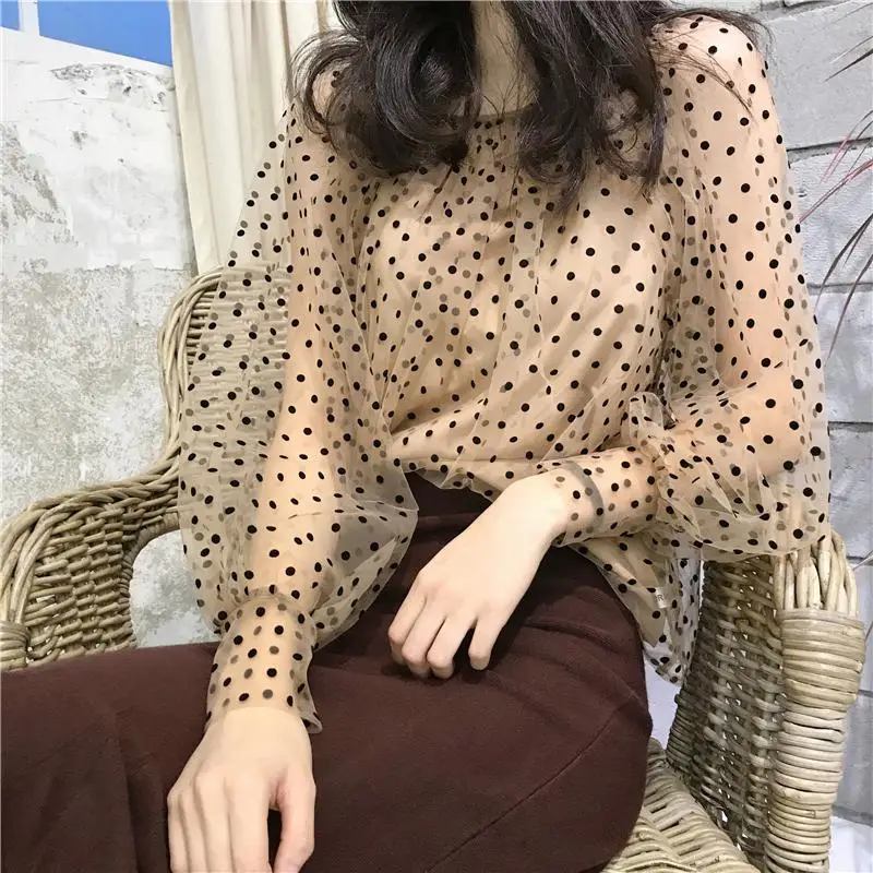 DSstylesSummer женские кружевные блузки рубашки топы сексуальные сетчатые прозрачные с