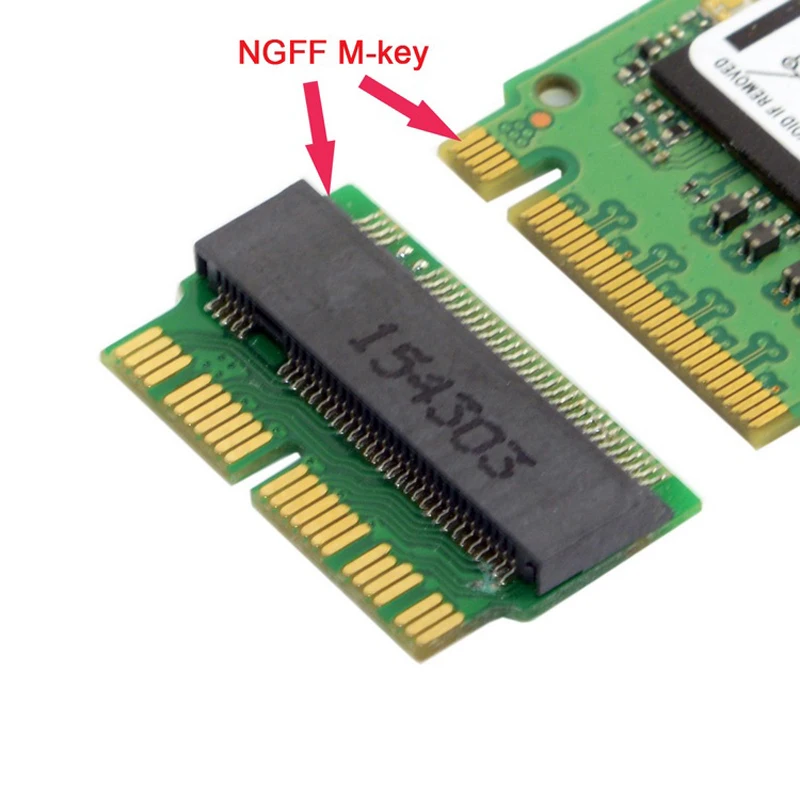 Адаптер H1111Z для карт PCIE M2 адаптер M.2 SSD NGFF AHCI 2280 12 + 16 Pin Macbook Air 2013 | Компьютеры и офис