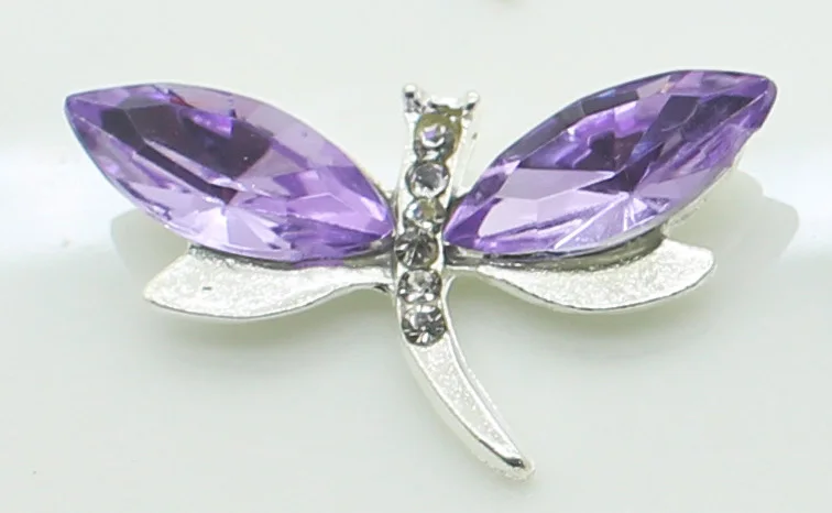 purple LKERAN Новые 10 шт 9 цветов акриловые декоративные пуговицы Стрекоза разноцветные DIY Свадебные материалы Швейные аксессуары - Цвет: purple
