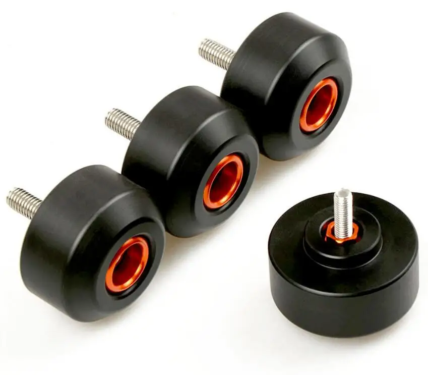 with logo 4pieces Для KTM RC 125 200 250 390 DUKE Мотоциклетные аксессуары передние и задние вилка колеса протектор крушение ползунки Кепки Pad - Цвет: with logo 4pieces