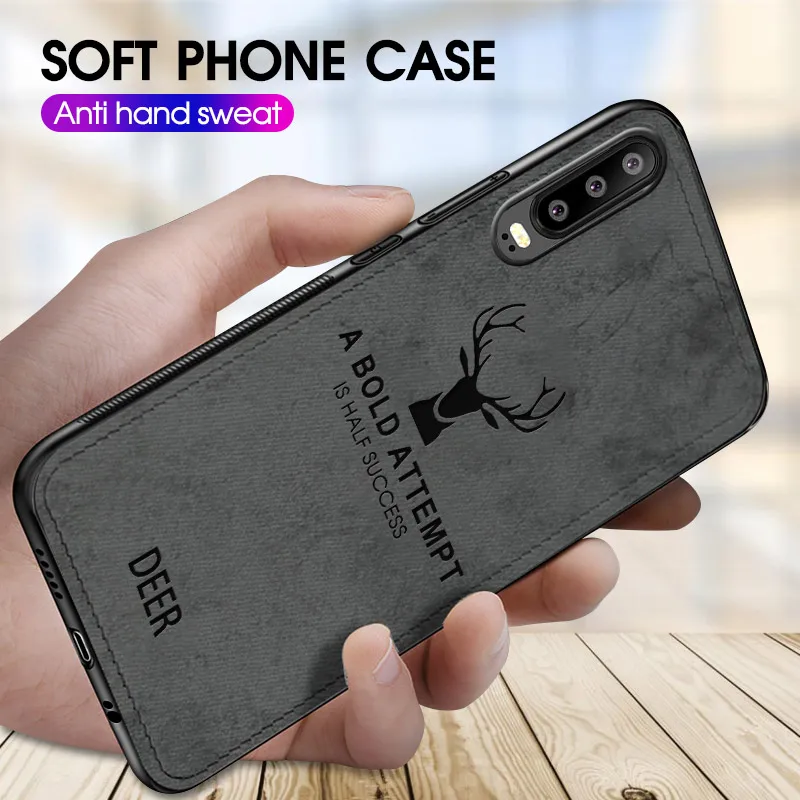 Простой тканевый чехол с оленем для телефона Huawei Honor view 20 10 8X P Smart 2019 Nova 3i 4 Mate Lite P20
