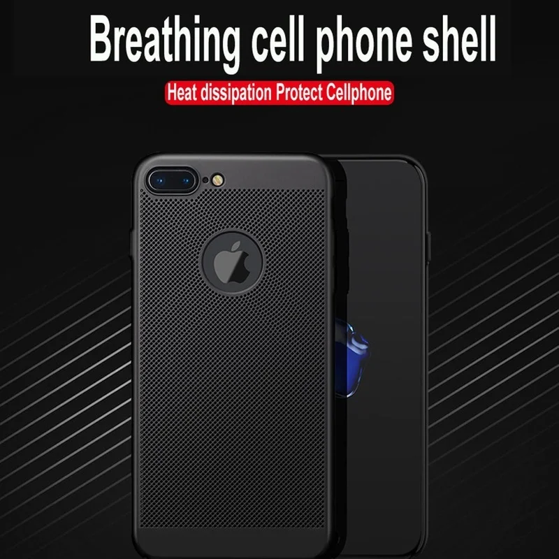 Portefeuille чехол для iPhone 7 Plus дышащий теплоотвод Сетка Жесткий Чехол телефона iphone 8X6 6 S