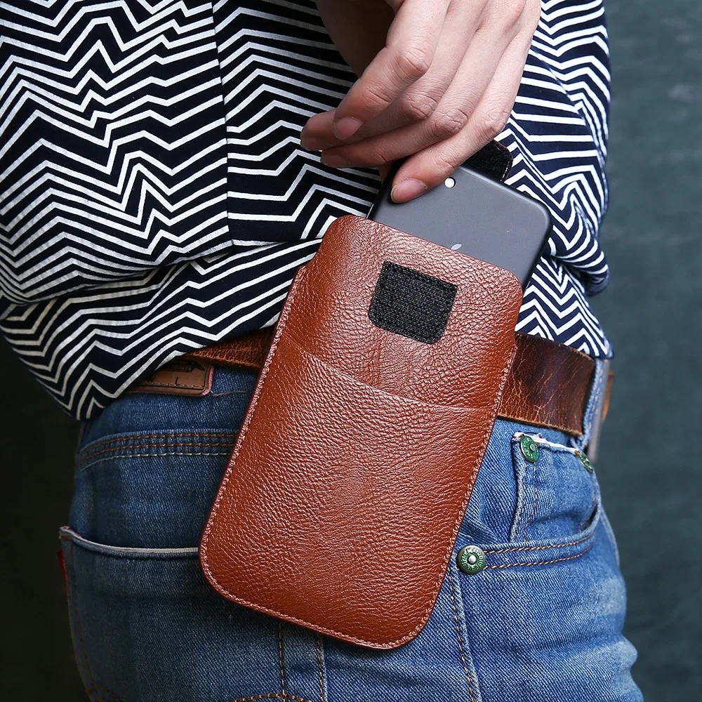 Kisscase Универсальный кожаный бумажник Зажим для ремня чехол телефона iPhone 5 5S 6 S плюс