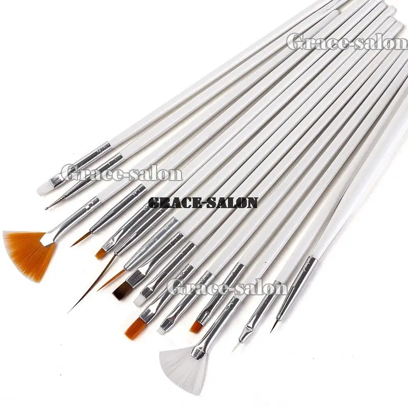 15 шт. кисти для дизайна ногтей точечная ручка рисования УФ-геля инструмент