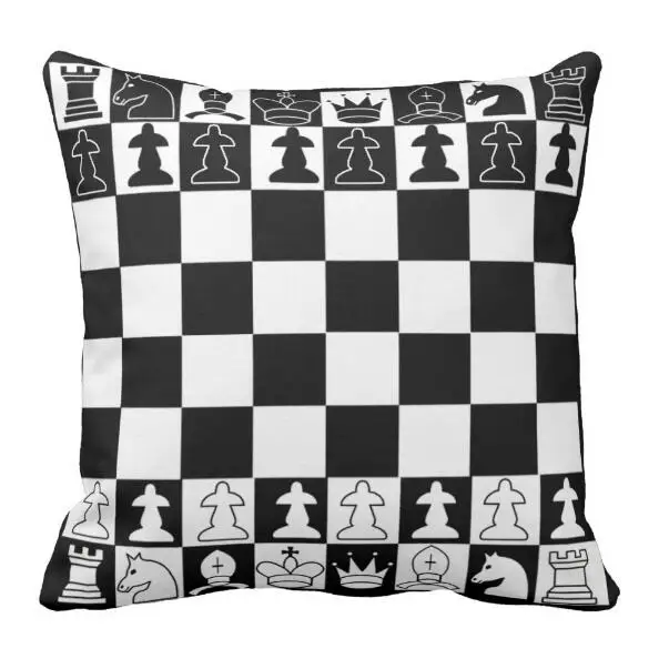 Chess Причудливые международные шахматные доски чехлы на декоративные подушки шахматная игра Бросок Наволочка забавные подарки для шахматных влюбленных Декор подарки - Цвет: Chess