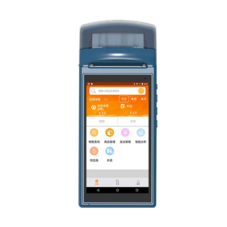Android 2 ''термопринтер чеков PDA мобильный сканер штрих кодов печать