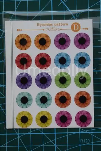 1pcs eye pattern D Blyth кукла глаза чипсы узор бумага прозрачный тонкий стеклянный глаз чипсы для Blyth Eyechips DIY Глазные яблоки модифицированные аксессуары Игрушка - Цвет: 1pcs eye pattern D
