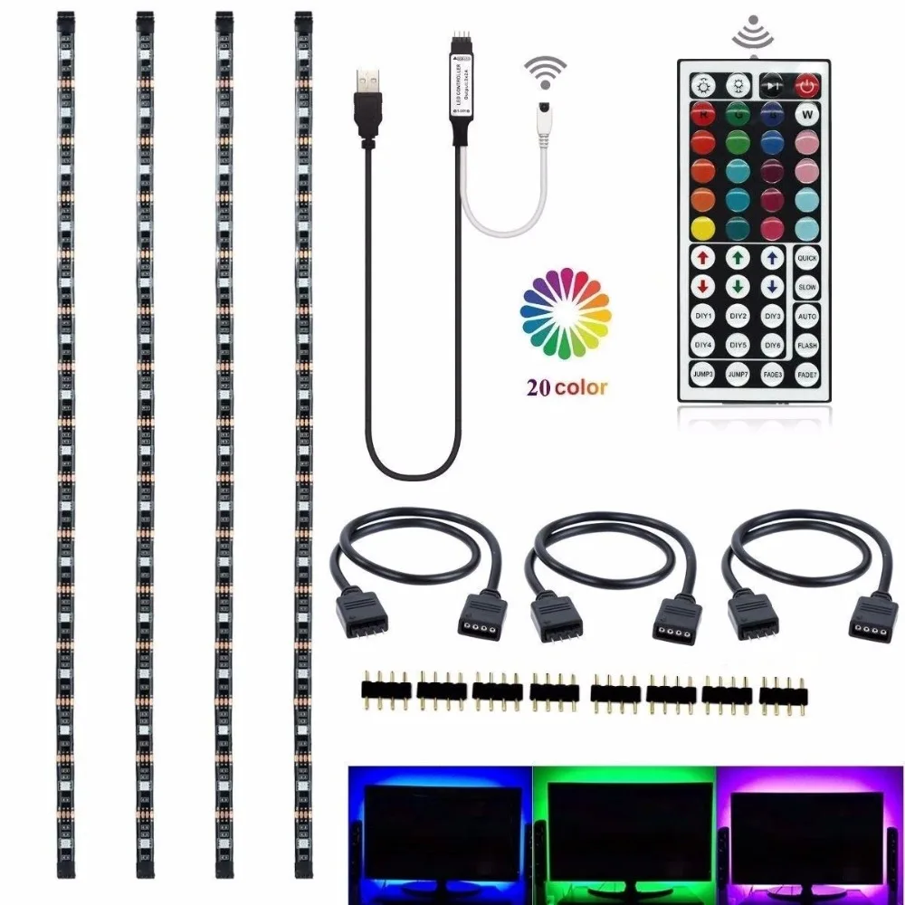 Многоцветная светодиодная лента RGB USB для телевизора с подсветкой SMD 5050