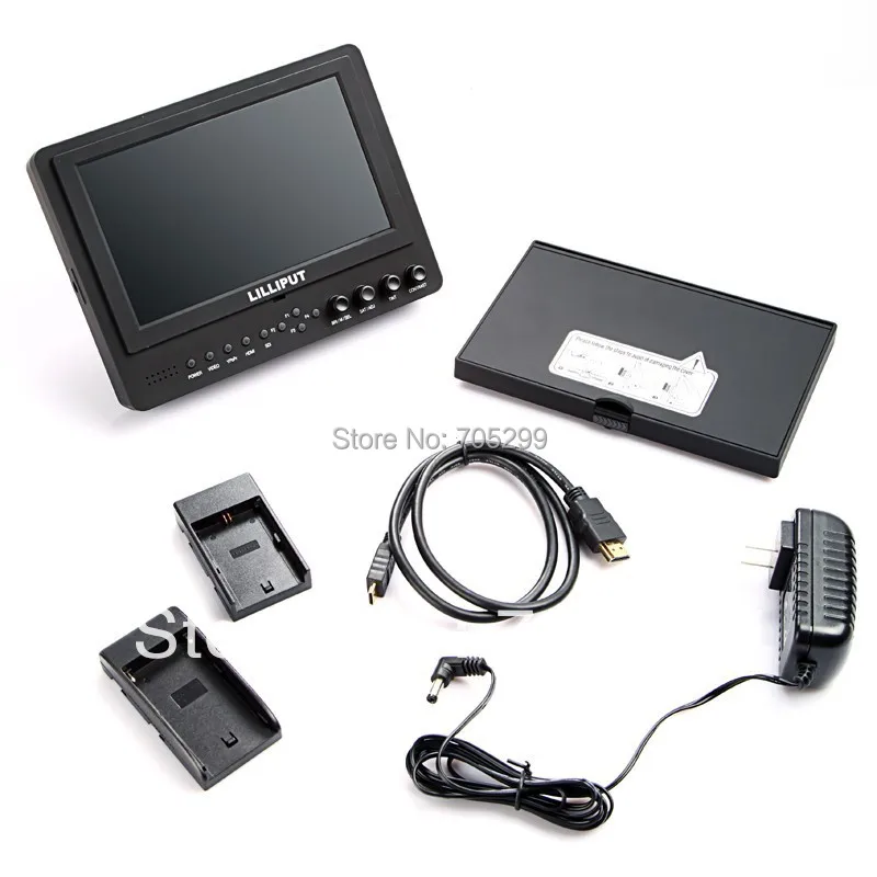 Lilliput 665/O 7 "на камере HD LCD полевой dslr монитор HDMI вход и выход Композитный YPbPr