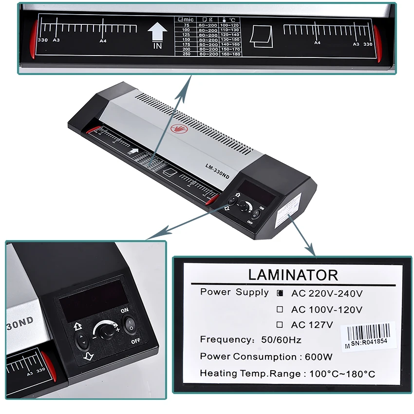 LM 330ND цифровой А3 А4 фото ламинатор для дома и офиса документы|Ламинаторы| |