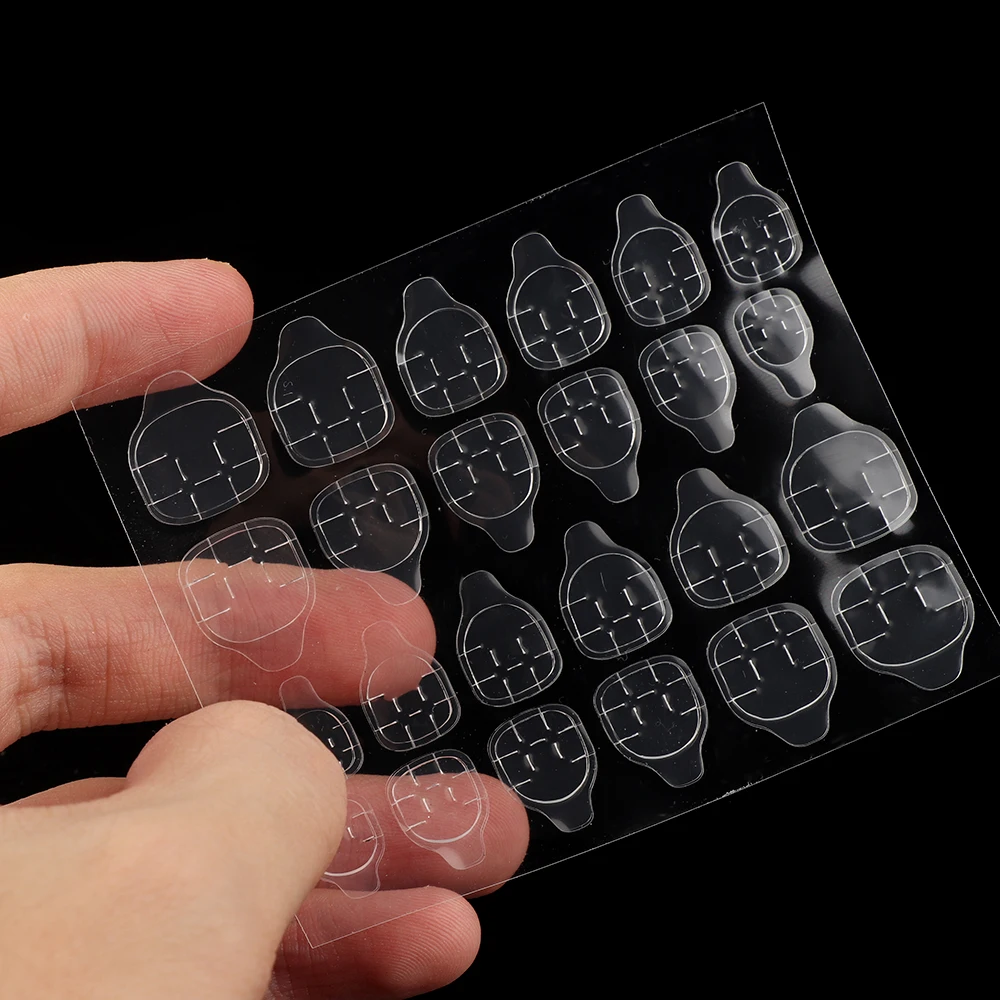 5 листов DIY накладки для ногтей прозрачные ультра тонкие двухсторонние клейкие