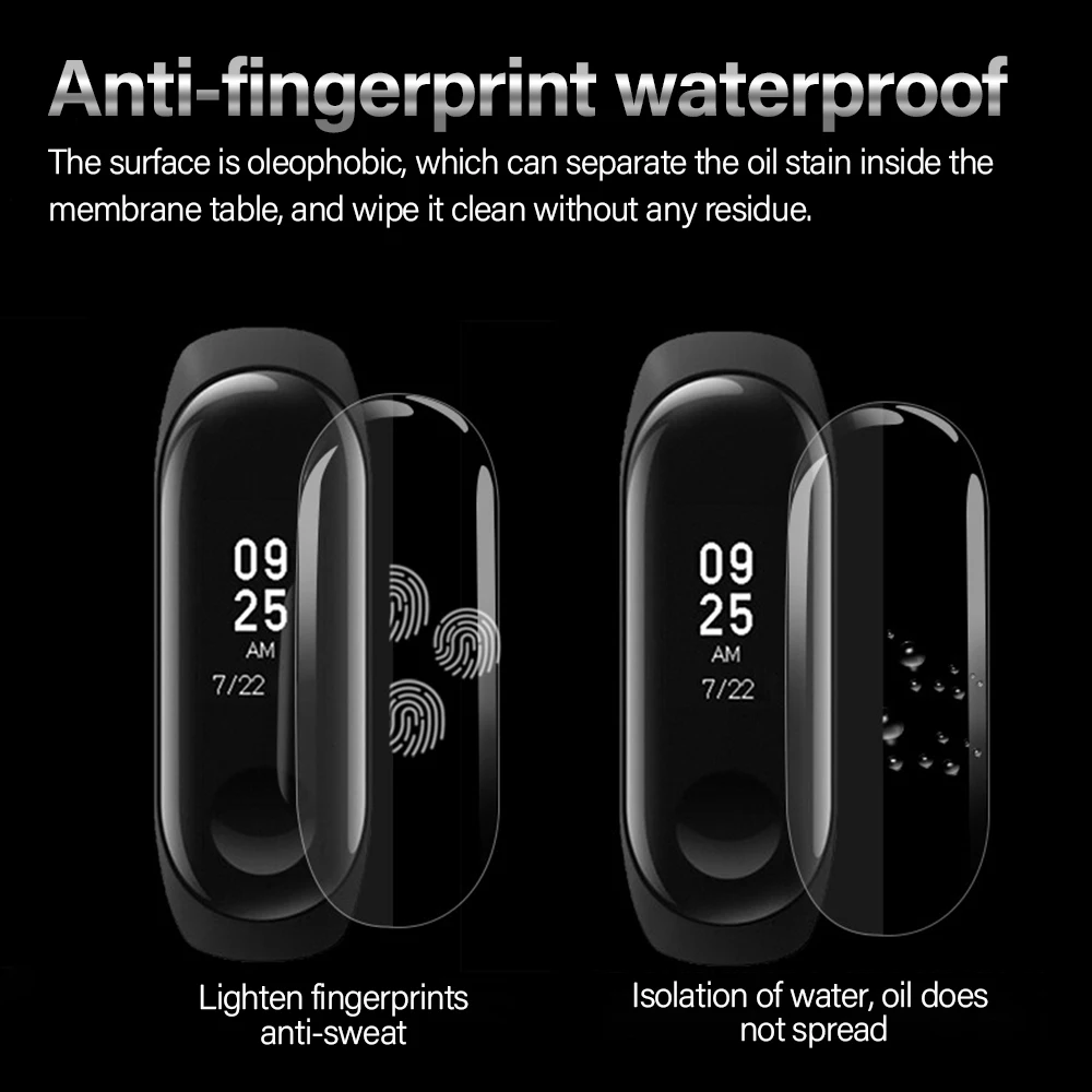 5 шт. Защитная пленка для Xiaomi mi Band 4 смарт-браслет на весь экран мягкая защитная пленка для mi Band 4 3 2 не стекло