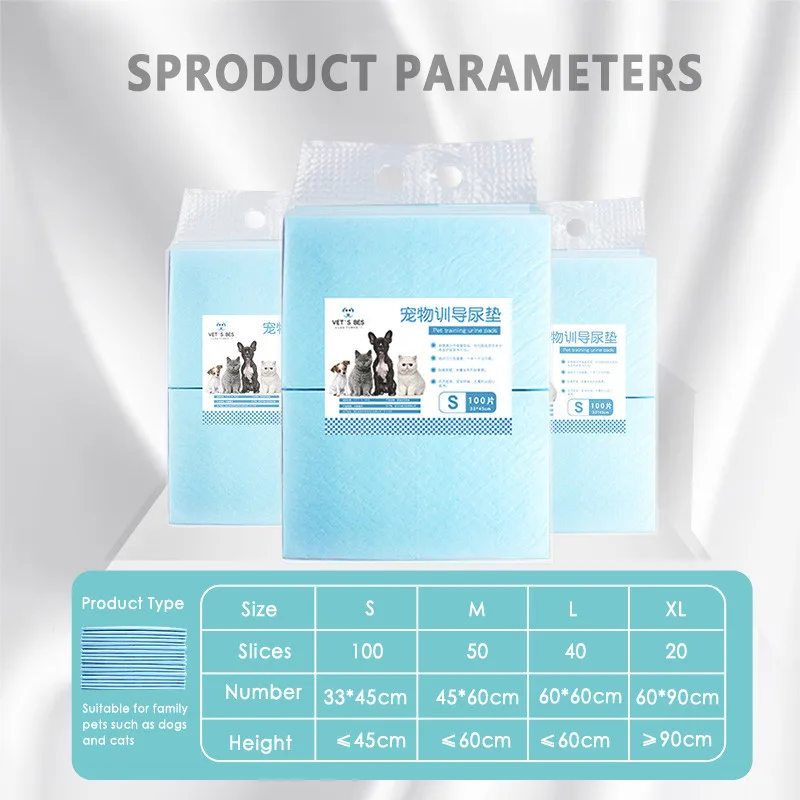 Оптовая продажа 100 шт. впитывающий подгузник для домашних животных дрессировка