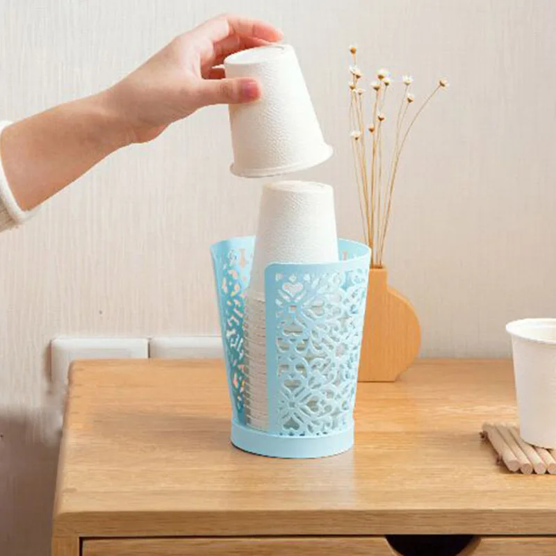 1Pcs Durable Paper Cup Storage Holder For Water Dispenser Disposable Cups Plastic Dust-proof Container Rack | Дом и сад