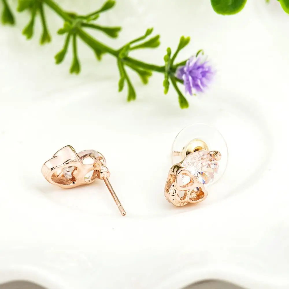 Новые Модные Винтажные серьги-гвоздики посеребренные с черепом из кубического