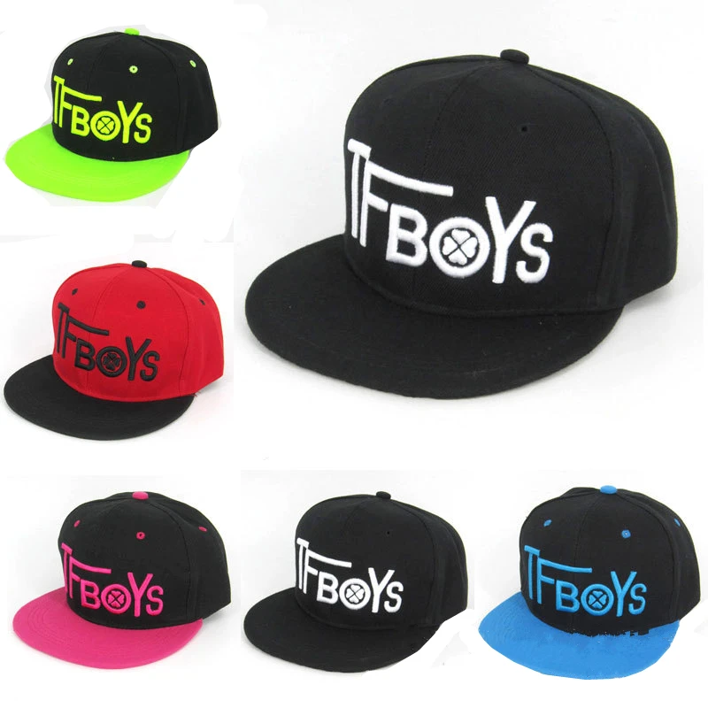 XFVSWUNHI Новая мода Для мужчин и женщин Письмо Бейсбол Кепки TFBOYS вышивка SnapBack хип хоп