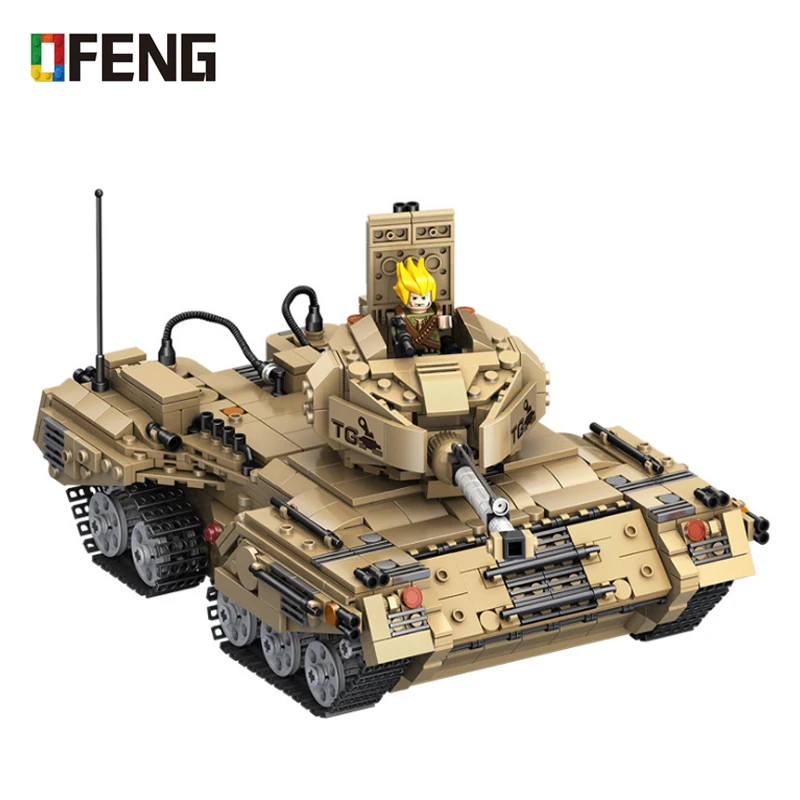 WW2 Военная серия тяжелый танк строительные блоки преобразования армейский