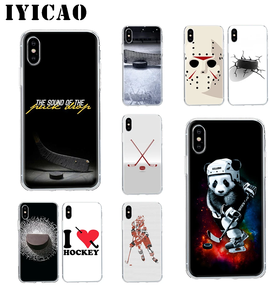 IYICAO Жесткий Чехол для хоккейного катка iPhone 4 4S 5 5S Se 6 7 7plus 8 8Plus X XS MAX XR 6s Plus 11 pro