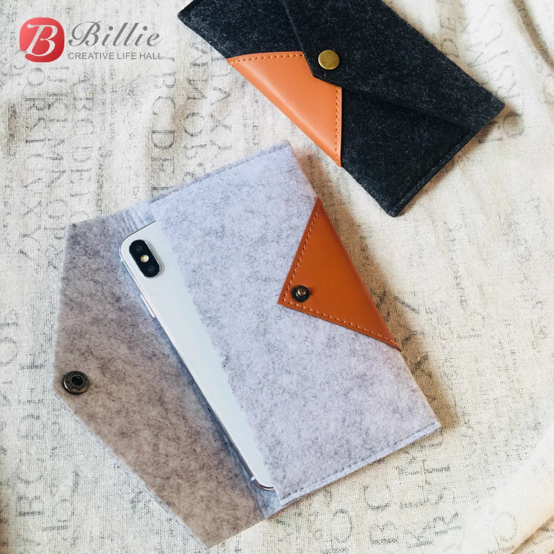 

New the bag For Apple iPhone X Cover Cases Handmade Wool Felt Pouch Protective Cover Sleeve Pocket Case For iPhone Xs XS MAX