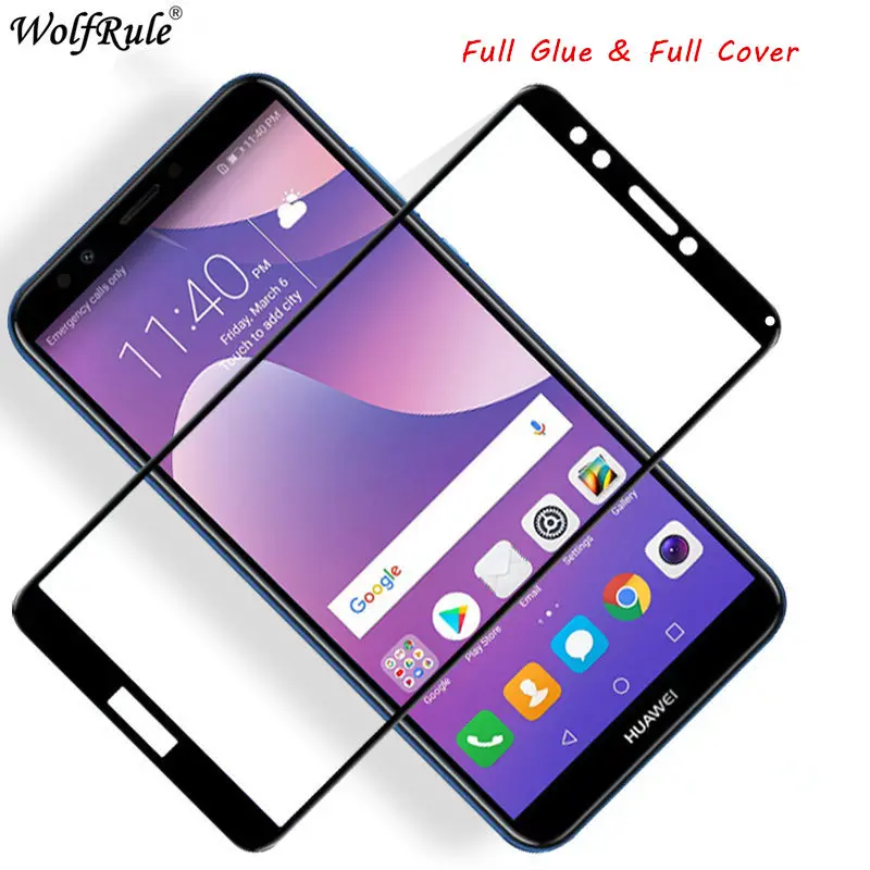 2 шт ЖК экран протектор для Huawei Y5 Lite 2018 полное клеевое стекло Prime покрытие