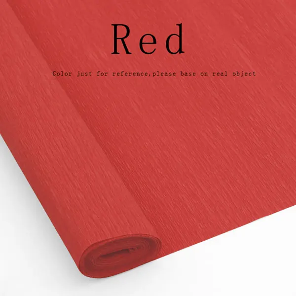 Red 50 см* 250 см Дети DIY морщин бумага оберточная бумага украшения оригами цветок Скрапбукинг креп бумага - Цвет: Red