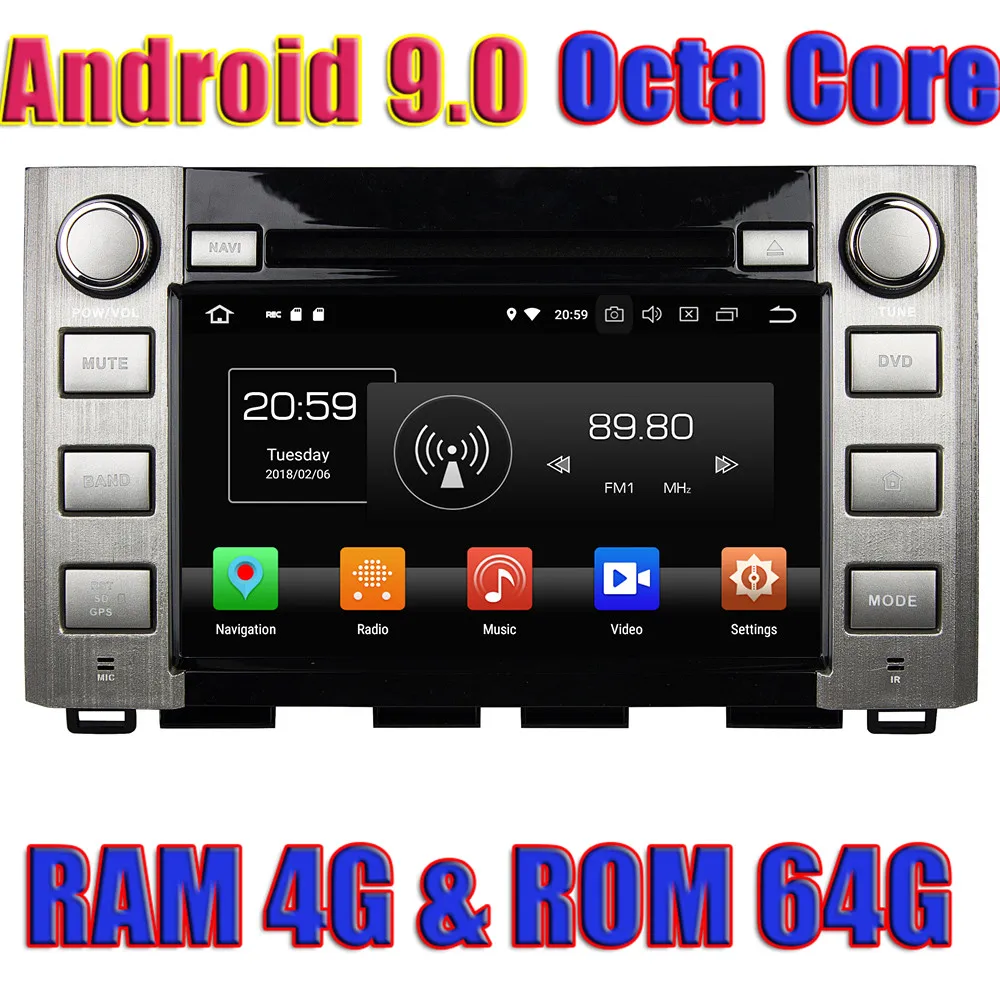 Wanuary Android 9 0 Автомобильный мультимедийный DVD Радио для Toyota Sequoia/Tundra 2014 2015 2016 GPS