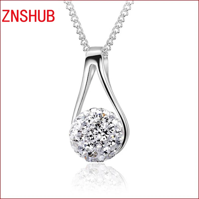 2017New Мода Корея Стиль Женские Серебристые Подвески Шамбала кристалл кулон