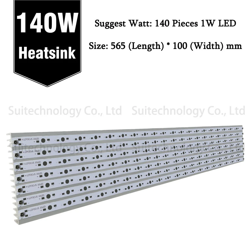 140W Heatsink 20 Вт 50 Вт 100 Вт 150 Вт 300 Вт 420 Вт светодиодный алюминиевый радиатор с алюминиевой Опорной пластиной для DIY светодиодный светильник для аквариума - Испускаемый цвет: 140W Heatsink