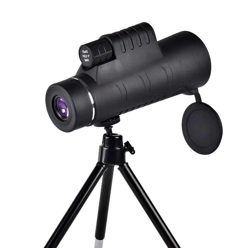 Компактный Монокуляр 10x40 черный HD водонепроницаемый BAK4 Prism FMC портативный