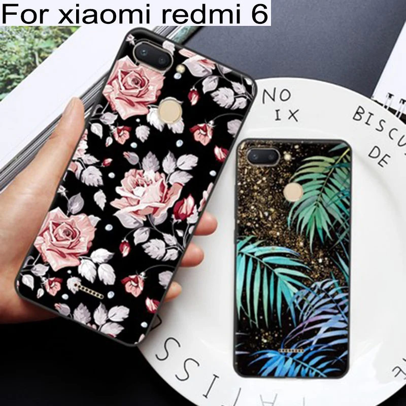 2 шт. чехлы для xiaomi redmi 6 чехол с рисунком из мультфильма мягкая задняя крышка redmi6 red