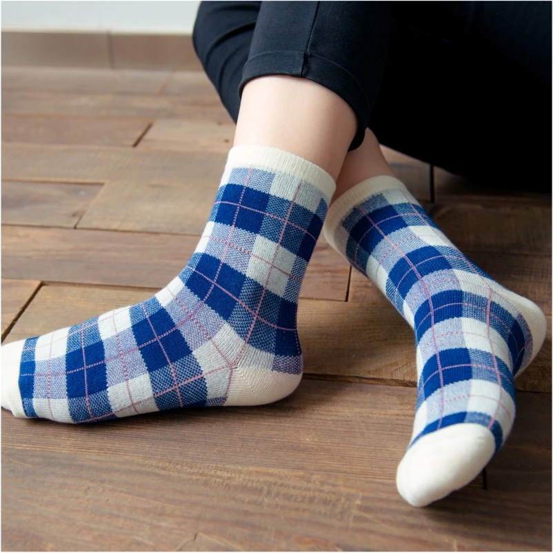 CM10532 Caramella Autumn/Winter Women's casual cotton socks fashion Geometric female cotton socks art socks 6pairs=1Lot