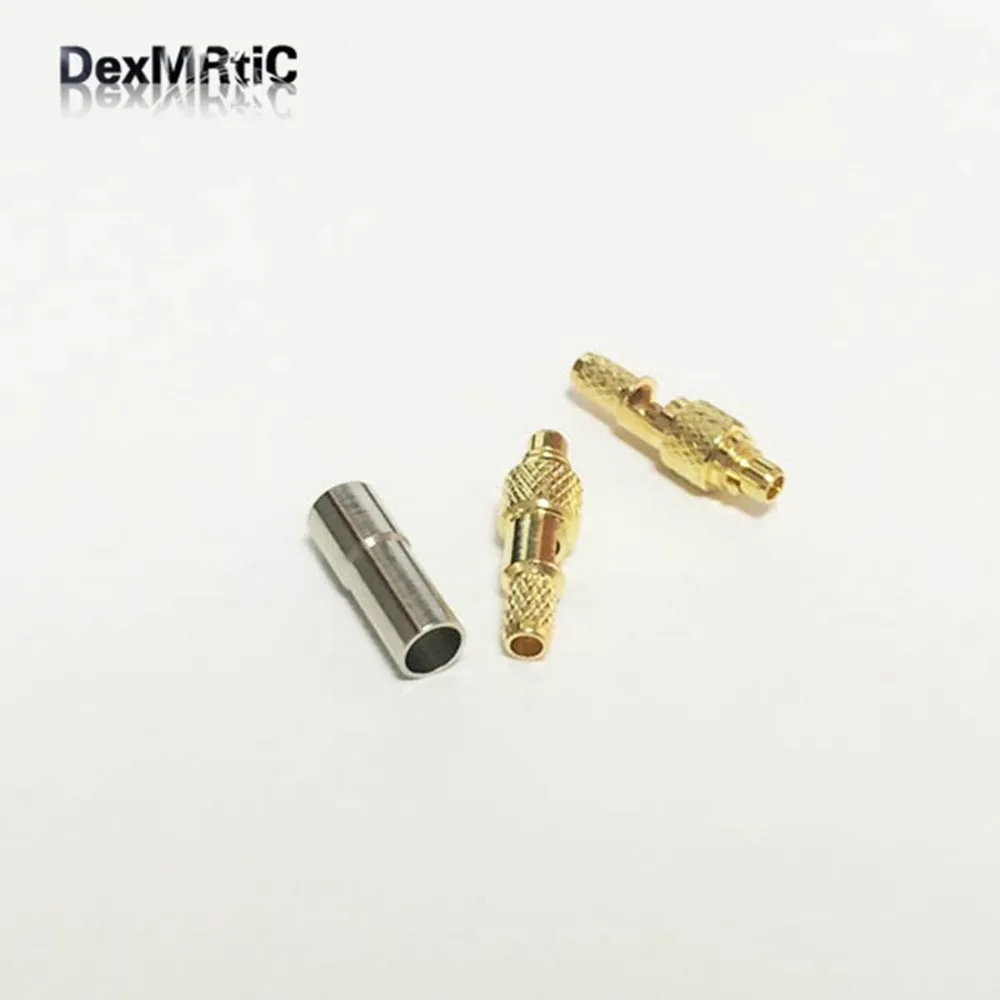 1 шт. новинка штекер MMCX RF Coax обжимной разъем для RG316 RG174 LMR100 прямой позолоченный