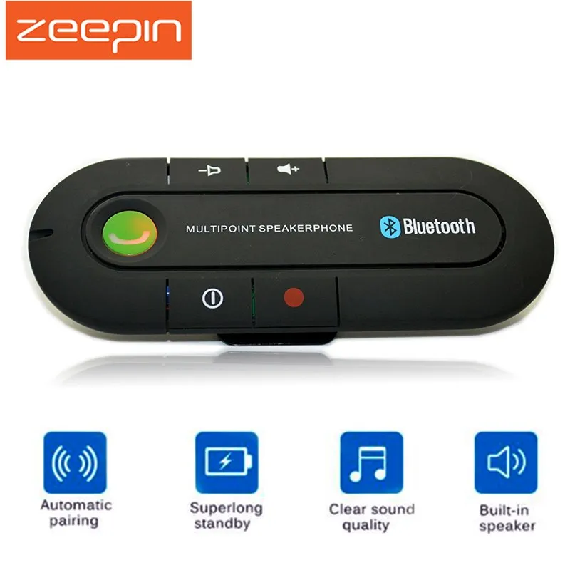 Беспроводной Bluetooth автомобильный комплект динамик телефон козырек клип Hands free