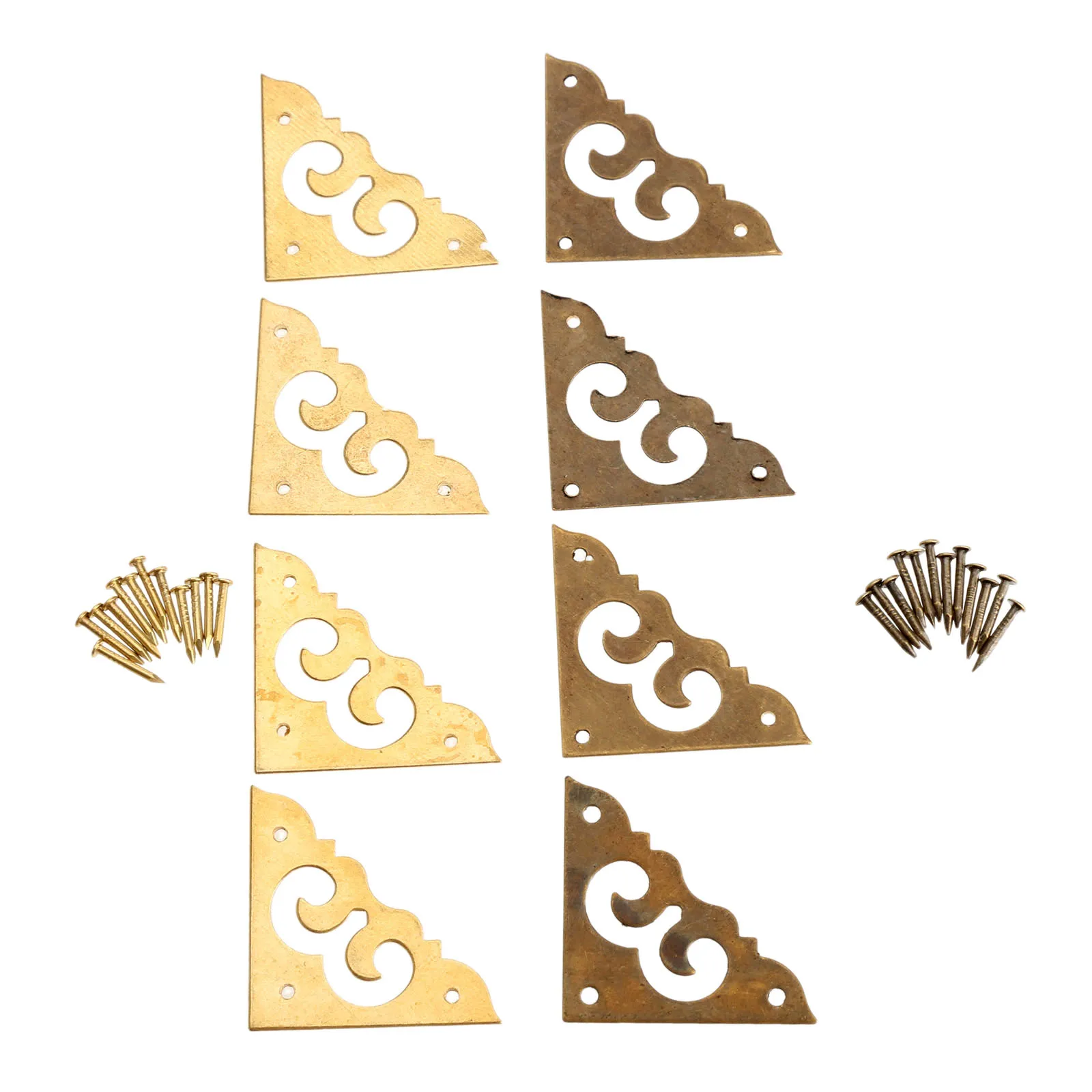 4 шт. 30 мм латунные декоративные угловой кронштейн мебельная фурнитура