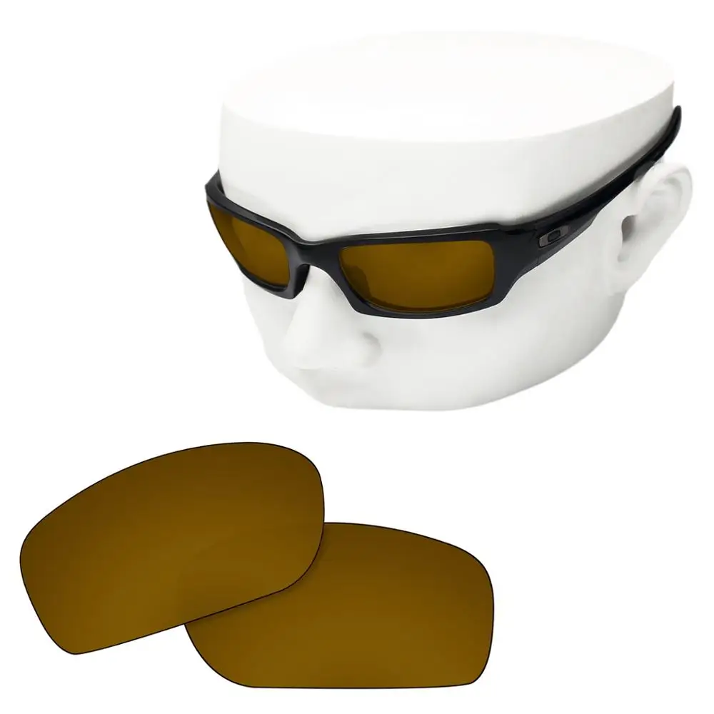 

OOWLIT Polarized Replacement Lenses of Peach Gold for-Oakley Flak Jacket Sunglasses