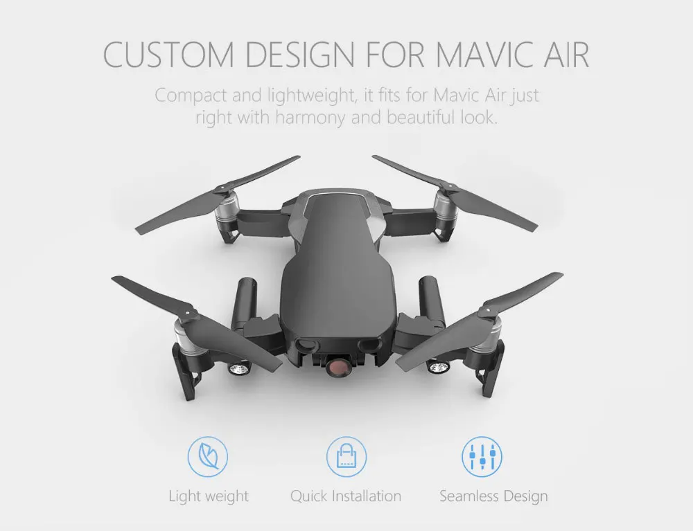 PGYTECH Mavic светодио дный Air светодиодные аксессуары Портативный Ночной светодио дный полет светодиодный свет комплект освещения для DJI Mavic Air Drone аксессуары