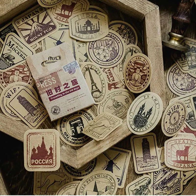 46 шт./кор. путешествия деко штамп для ежедневника Мини винтажные бумажные