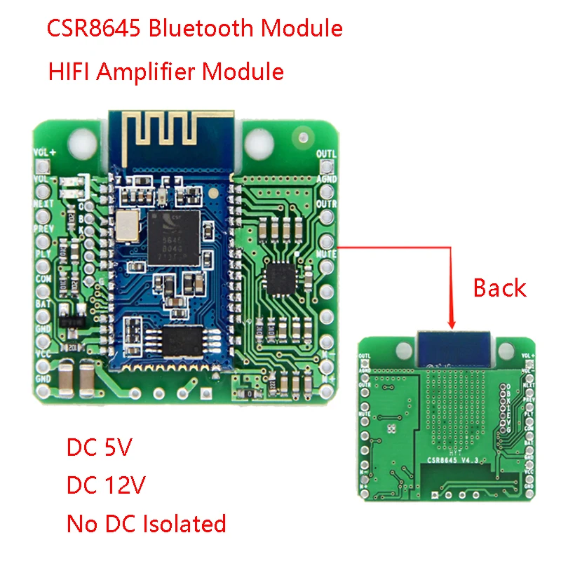 Плата ресивера CSR8645 APT X Lossless Music HiFi Bluetooth 4 0 плата аудио модуль для автомобиля