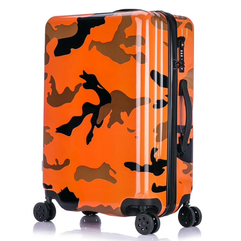 Новый Красочный Дорожный чемодан тележка модный на колесиках сумка Женский ПК +