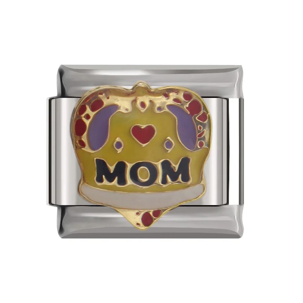 Hapiship топ 9 мм ширина Daisy MOM Dream Love браслет с итальянскими подвесками из нержавеющей стали для изготовления ювелирных изделий DJ060 - Окраска металла: I