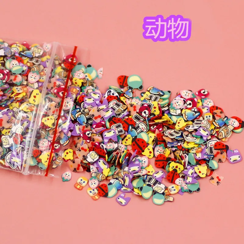 1000PCS Toy - 4 1000 шт., сделай сам, Декор, фруктовые животные, торт, полимерная глина, игрушка, клейкие аксессуары, украшение, желе, грязь, ручная резинка, полимерная глина, игрушки, подарок - Цвет: 1000PCS Toy - 4