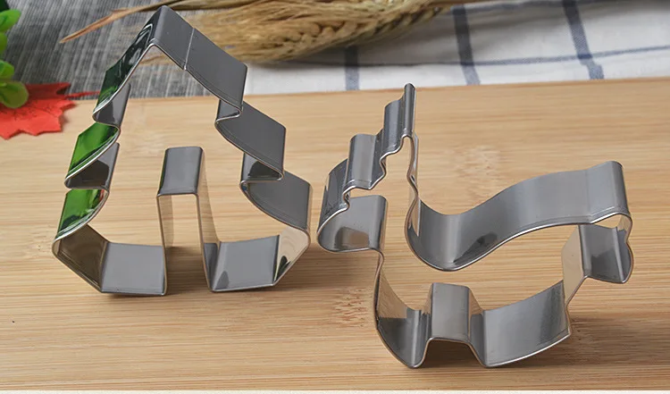 3D DIY формочка для печенья из нержавеющей стали Рождественская тема набор