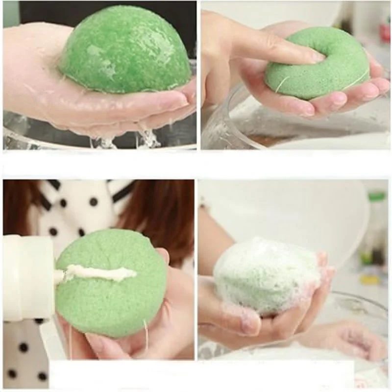 Женская натуральная губка для мытья лица средство очистки мягкие косметические