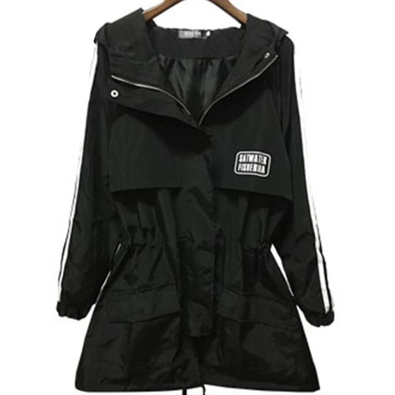 Новинка 2017 Женское пальто с капюшоном весна осень тонкий Тренч в стиле Харадзюку