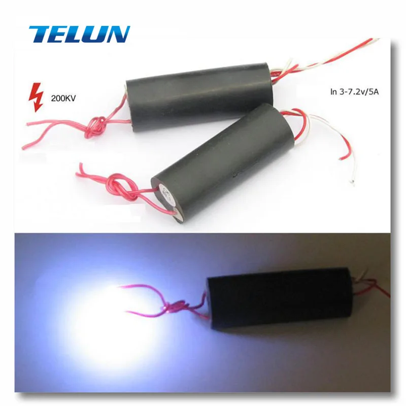 TELUN DC 3 v-7,2 v постоянного тока до 200kV 200000V повышающий Мощность модуль высокого напряжения генератора шаг на шнуровке и высокой платформе вольт